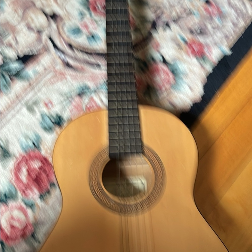 Classic Acoustic Guitar in Natural Wood Finish